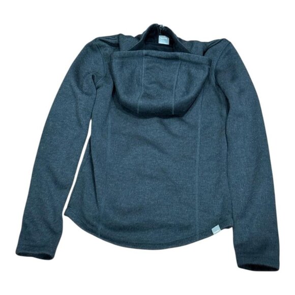 Bench Jacket Womens Small Gray Charcoal Hooded Full Zip Fleece Lined Zip Pockets - Picture 9 of 9